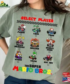 The Super Mario Bros 2023 Shirt Select Player Character T-Shirt Classic The Super Mario Bros 2023 Shirt Select Player Character T-Shirt Classic