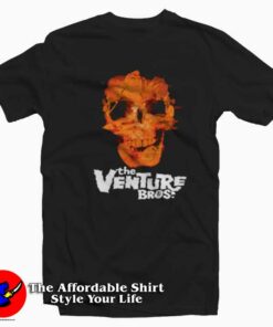 The Ventur Bros Skull Flame Head Graphic T-Shirt On Sale
