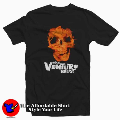 The Ventur Bros Skull Flame Head Graphic T-Shirt On Sale