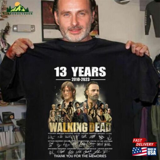 The Walking Dead 13 Years 2010 2023 Anniversary Signature Shirt Sweatshirt T-Shirt