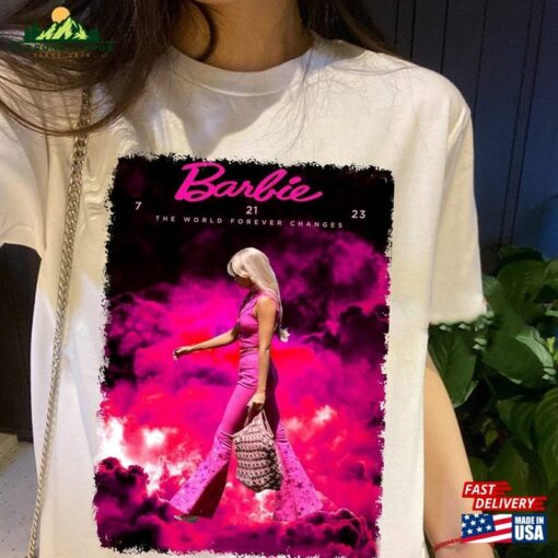 The World Forever Change Barbie 2023 Shirt Vs Oppenheimer Cillian Murphy Margot Robbie Sweatshirt Hoodie