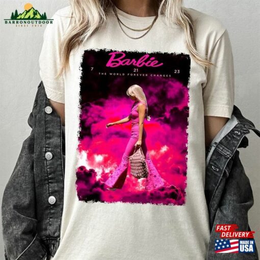 The World Forever Change Barbie 2023 Shirt Vs Oppenheimer Cillian Murphy Margot Robbie Sweatshirt Hoodie