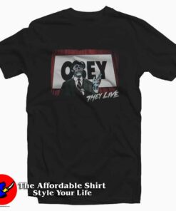 They Live Science Fiction Horror Satire Mpvie T shirt On Sale 1