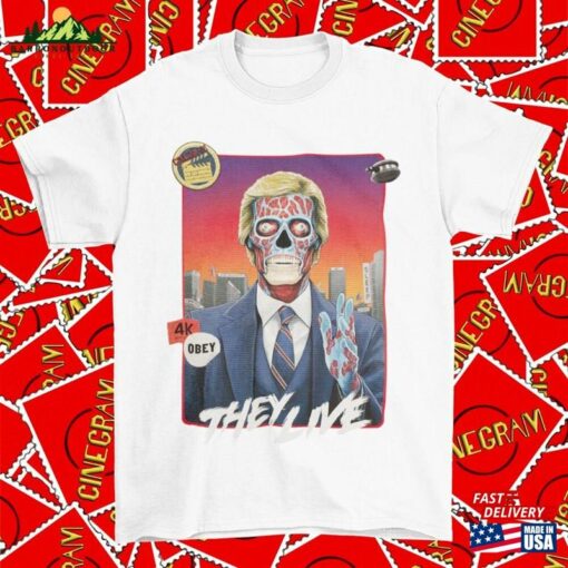 They Live V2 Movie T-Shirt Retro Graphic Tee Gift For Him Unisex