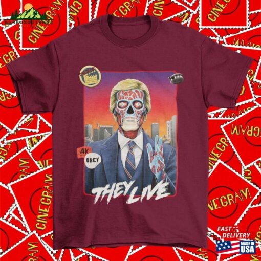 They Live V2 Movie T-Shirt Retro Graphic Tee Gift For Him Unisex