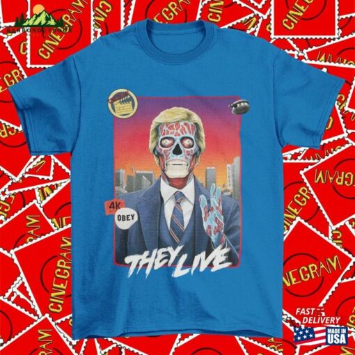 They Live V2 Movie T-Shirt Retro Graphic Tee Gift For Him Unisex