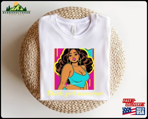 Thick Girl Summer Melanin Doll T-Shirts T-Shirt Unisex