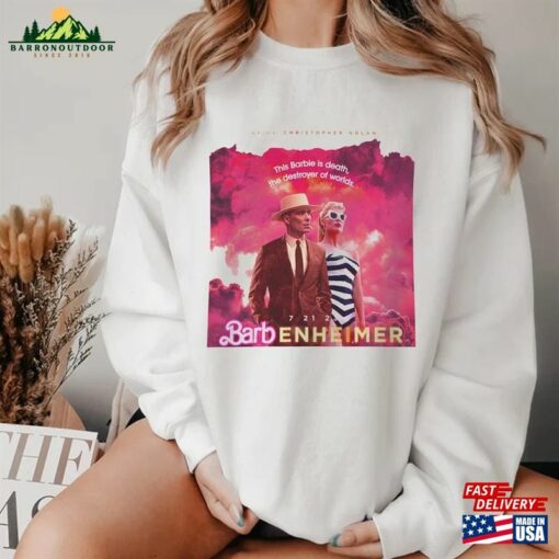 This Barbie Destroye The World Barbenheimer 72123 Shirt Oppenheimer Cillian Murphy Margot Robbie Unisex Classic