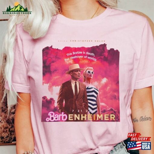 This Barbie Destroye The World Barbenheimer 72123 Shirt Oppenheimer Cillian Murphy Margot Robbie Unisex Classic