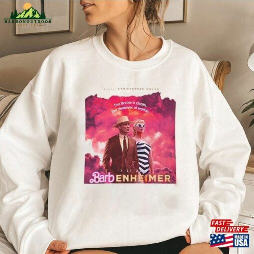 This Barbie Destroye The World Barbenheimer Shirt Openheimer Cillian Murphy Margot Robbie T-Shirt Hoodie Classic