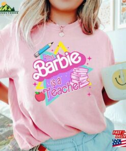 This Barbie Is A Teacher T-Shirt Pink Shirt Oppenheimer 2023 Movie Tee Sweatshirt 3 This Barbie Is A Teacher T Shirt Pink Shirt Oppenheimer 2023 Movie Tee Sweatshirt 4