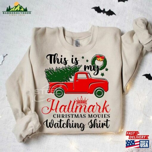 This Is My Movie Watching T-Shirts Hallmark Christmas Movies Sweatshirt Holiday Spirit Shirts Unisex