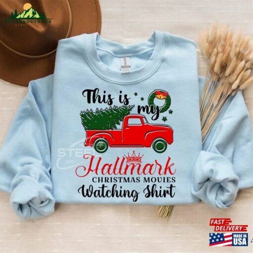 This Is My Movie Watching T-Shirts Hallmark Christmas Movies Sweatshirt Holiday Spirit Shirts Unisex