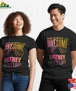 This Is What An Awesome Britney Looks Like In Watercolor Classic T Shirt Unisex 3