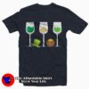 Three Wine Glasses Green Leprechaun T-Shirt St Patrick’s Day