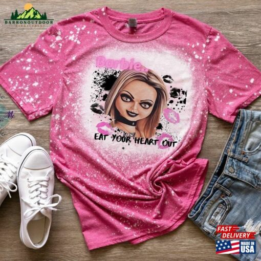 Tiffany Bride Of Chucky Eat Your Heart Out Horror Movie Bleached T-Shirt Unisex