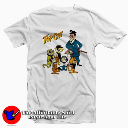 Top Cat Vintage Retro Cartoon Unisex T-shirt On Sale