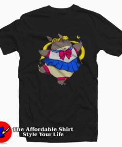 Totoro Mashup Sailor Moon Funny Parody T shirt On Sale 1