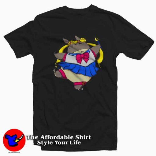 Totoro Mashup Sailor Moon Funny Parody T-shirt On Sale