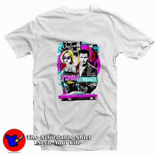 True Romance Tarantino Movie Poster Graphic T-Shirt On Sale