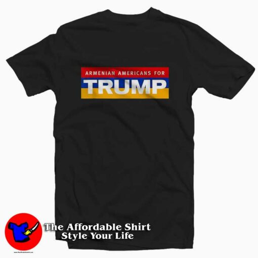 Trump Armenian American Support Vintage T-shirt Cheap