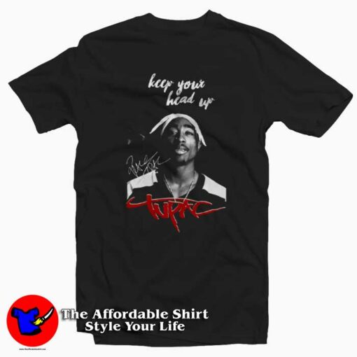 Tupac Shakur Keep Your Heart Up Graphic T-Shirt On Sale