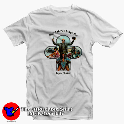 Tupac Shakur Only God Can Judge Me Vintage T-shirt On Sale