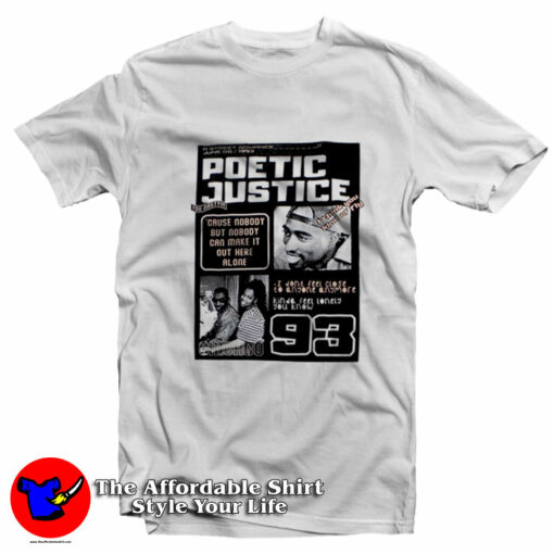 Tupac Shakur Poetic Justice Movie Vintage T-Shirt On Sale