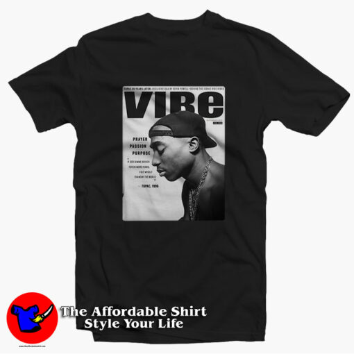 Tupac Shakur Vibe Magazine Cover Unisex T-shirt On Sale