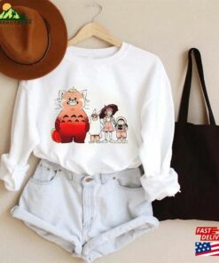 Turning Red Movie 2023 Girl Turn Into Panda Shirt Graphic Hoodie Sweater Long Sleeve V T-Shirt Sweatshirt