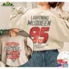 Two Sided Disney Lightning Mcqueen 95 Shirt Pixar Radiator Springs Cars Scenic Route T-Shirt Unisex