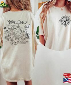 Two Sided Disney Peter Pan Neverland Map Shirt Movie T-Shirt Sweatshirt 2 Two Sided Disney Peter Pan Neverland Map Shirt Movie T Shirt Sweatshirt 3