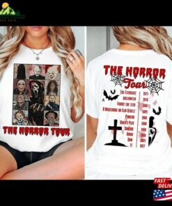 Two Sided Vintage Halloween Characters The Horror Tour Shirt T-Shirt Sweatshirt
