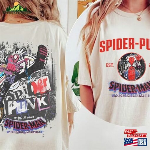 Two Sided Vintage Spider Punk Shirt Retro Hoodie Unisex