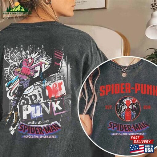 Two Sided Vintage Spider Punk Shirt Retro Hoodie Unisex