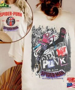 Two Sided Vintage Spider Punk Shirt Retro Hoodie Unisex 2 Two Sided Vintage Spider Punk Shirt Retro Hoodie Unisex 3