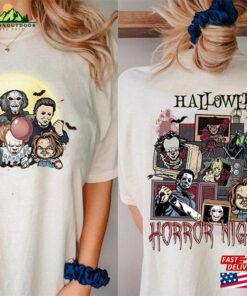 Two Sided Vintage Universal Studios Halloween Horror Nights 2023 Shirt Movie Character Costume Classic Unisex