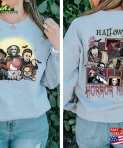Two Sided Vintage Universal Studios Halloween Horror Nights 2023 Shirt Movie Character Costume Classic Unisex 2 Two Sided Vintage Universal Studios Halloween Horror Nights 2023 Shirt Movie Character Costume Classic Unisex 3