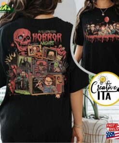 Two Sided Vintage Universal Studios Halloween Horror Nights 2023 Shirt Movie Character Costume T-Shirt Sweatshirt 3 Two Sided Vintage Universal Studios Halloween Horror Nights 2023 Shirt Movie Character Costume T Shirt Sweatshirt 4