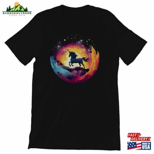 Unicorn In Space Shirt Unisex Graphic Tee Movie Sweatshirt