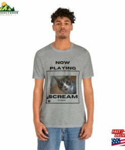 Unisex Jersey Short Sleeve Tee Funny Halloween Scream Cat T-Shirt Classic Sweatshirt 2 Unisex Jersey Short Sleeve Tee Funny Halloween Scream Cat T Shirt Classic Sweatshirt 3