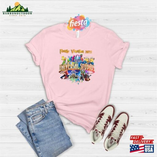 Universal Studios Family Vacation 2023 T-Shirt Funny Colored Print Shirt Remembrance Hoodie