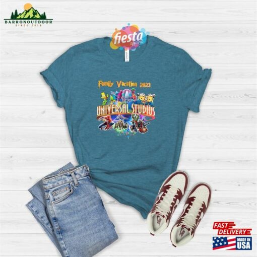 Universal Studios Family Vacation 2023 T-Shirt Funny Colored Print Shirt Remembrance Hoodie