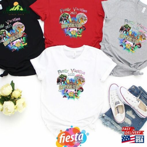 Universal Studios Family Vacation 2023 T-Shirt Summer Shirt Movie Characters Sweatshirt Classic