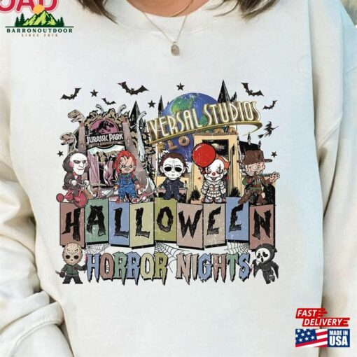 Universal Studios Halloween Horror Nights Png File Scary Movie Digital Download T-Shirt Unisex