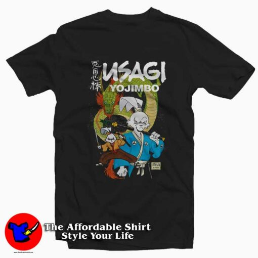 Usagi Yojimbo Dragon Group Graphic Unisex T-Shirt On Sale