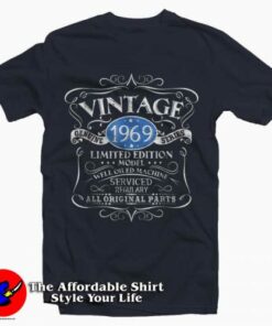 Vintage 1969 50th Birthday All Original Parts Gift T Shirt 2