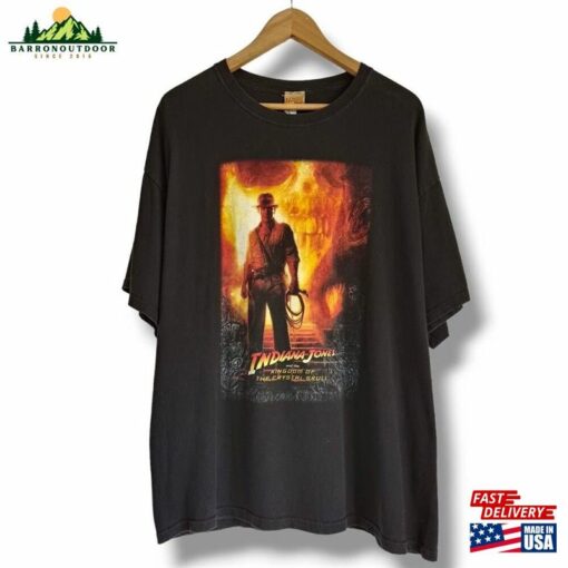 Vintage 1989 Indiana Jones And The Last Crusade Movie Promo T-Shirt Classic Hoodie