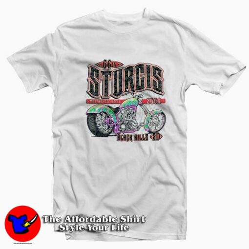 Vintage 66th Sturgis Motorcycle Rally Unisex T-shirt On Sale