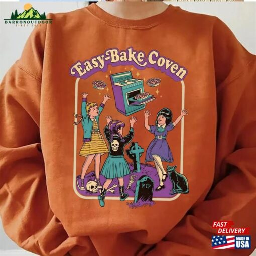 Vintage 90S Horror Movie Easy Bake Halloween Crewneck 2023 Party Coven Retro Witchcraft T-Shirt Hoodie Unisex